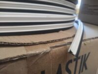 Λάστιχο Πόρτας Λευκό/Καφέ με Μαύρη Σιλικόνη